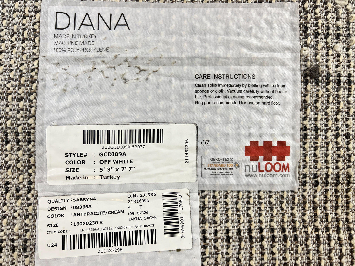 Shag Rug 5x8 Modern Moroccan Style Area Rug Off White And Black