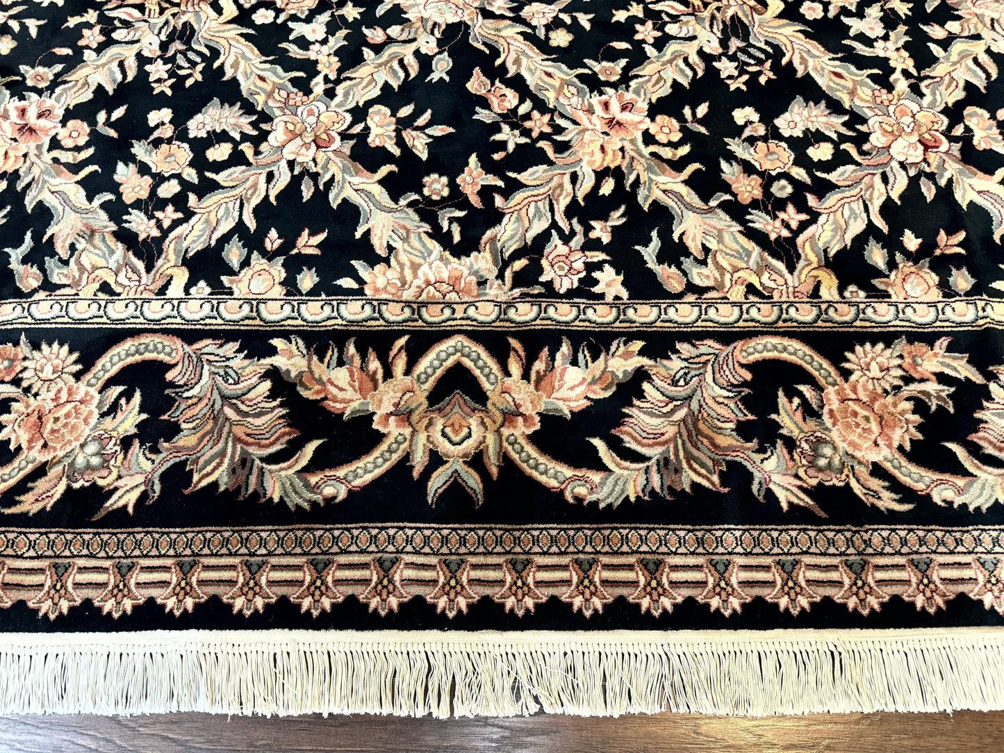 Persian Rug 8x10 Black Handmade Wool Hand Knotted Area Rug