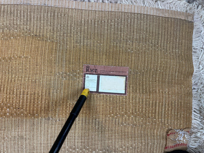 European Rya Shag Rug 6.6 x 9.7 Beige Fluffy Vintage Area Rug