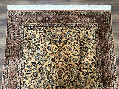 Indo Persian Rug 5x8, Light Tan/Camel, Allover Design
