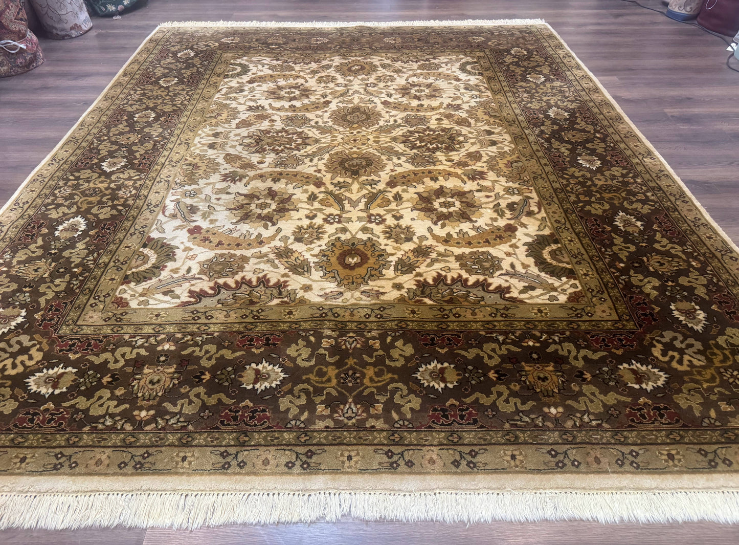 Indo Persian Mahal Rug 8x10 Floral Traditional Wool Oriental Carpet