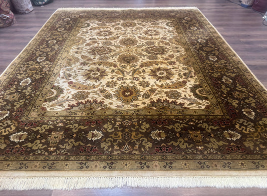 Indo Persian Mahal Rug 8x10 Floral Traditional Wool Oriental Carpet