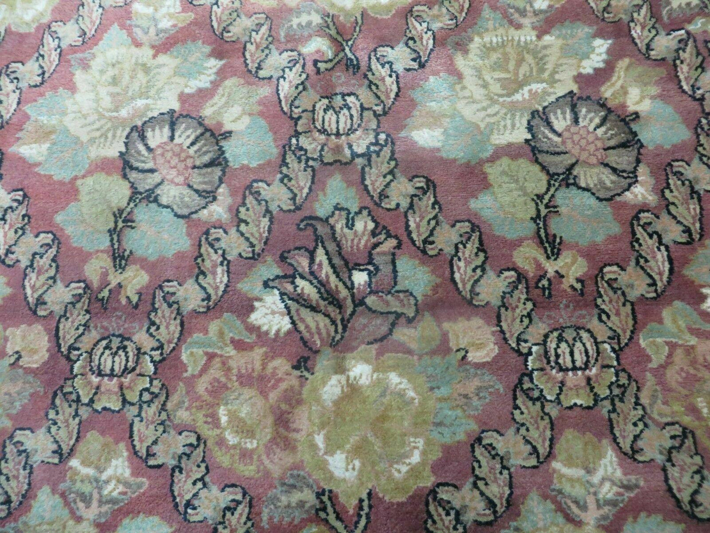 Floral Oriental Wool Rug 6x9 Handmade From India High Quality