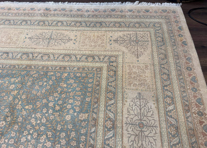 Palace Size Pak Persian Rug 12x18 Haji Jalili Design Hand Knotted Wool Oat Blue