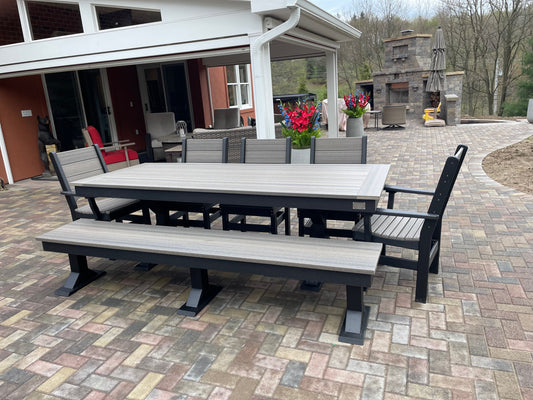 Outdoor Canyon Dining Chair HDPE All Weather Durable Outdoor Patio Seating For Year Round Comfort