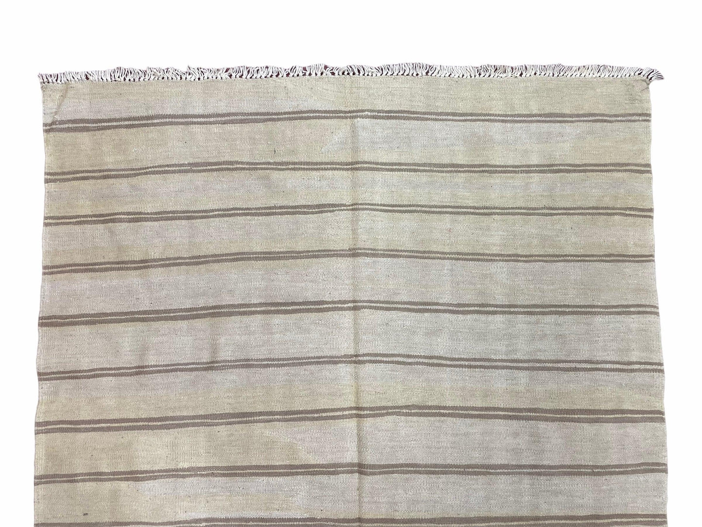 Turkish Kilim Rug 5x8 Hand Knotted Wool Flatweave Southwestern Gray