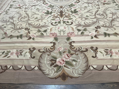 Aubusson Rug Palace Sized 13 X 20 Flatweave Oversized European Design