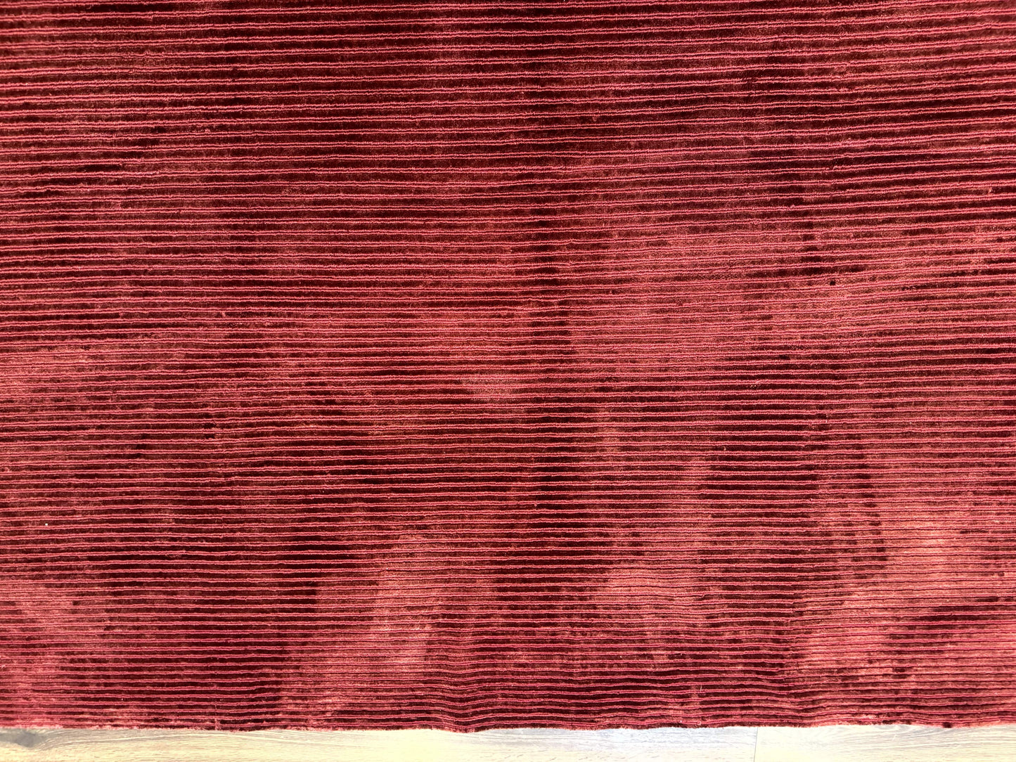 Handmade Tibetan Rug 8x10 Wool Stripe Red Thick Pile Carpet