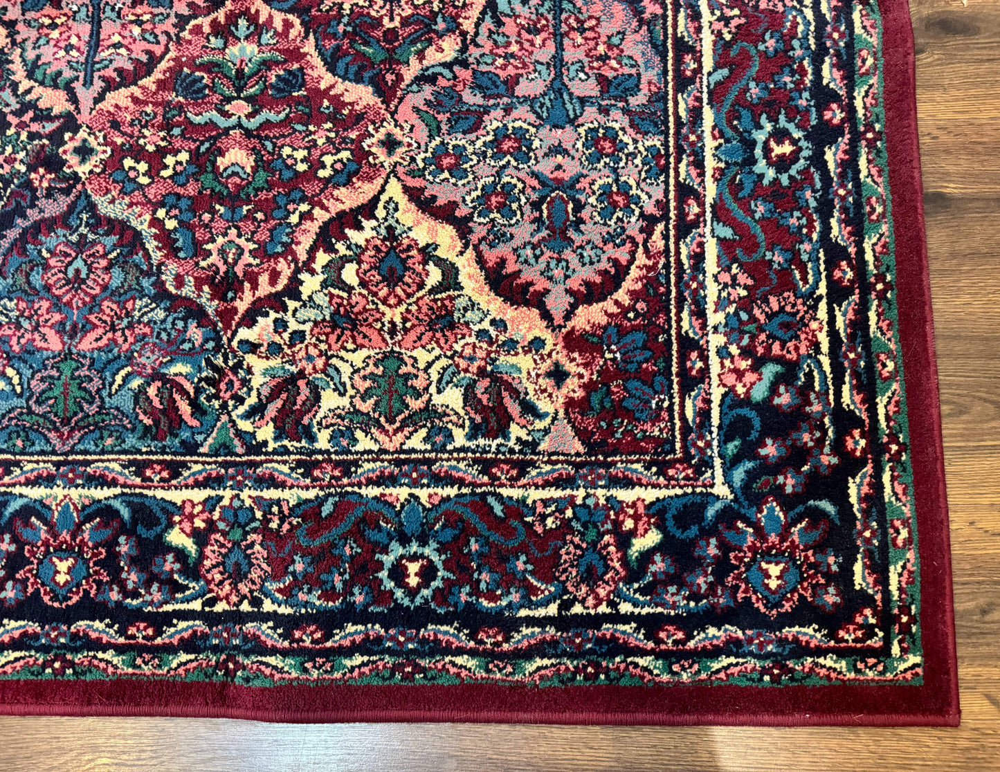 Multicolor Panel Kirman Rug 8x11