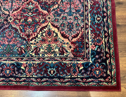 Multicolor Panel Kirman Rug 8x11