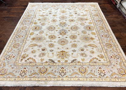 Peshawar Rug 8x10, Oushak Rug, Neutral Colors Hand Knotted Farmhouse Rug