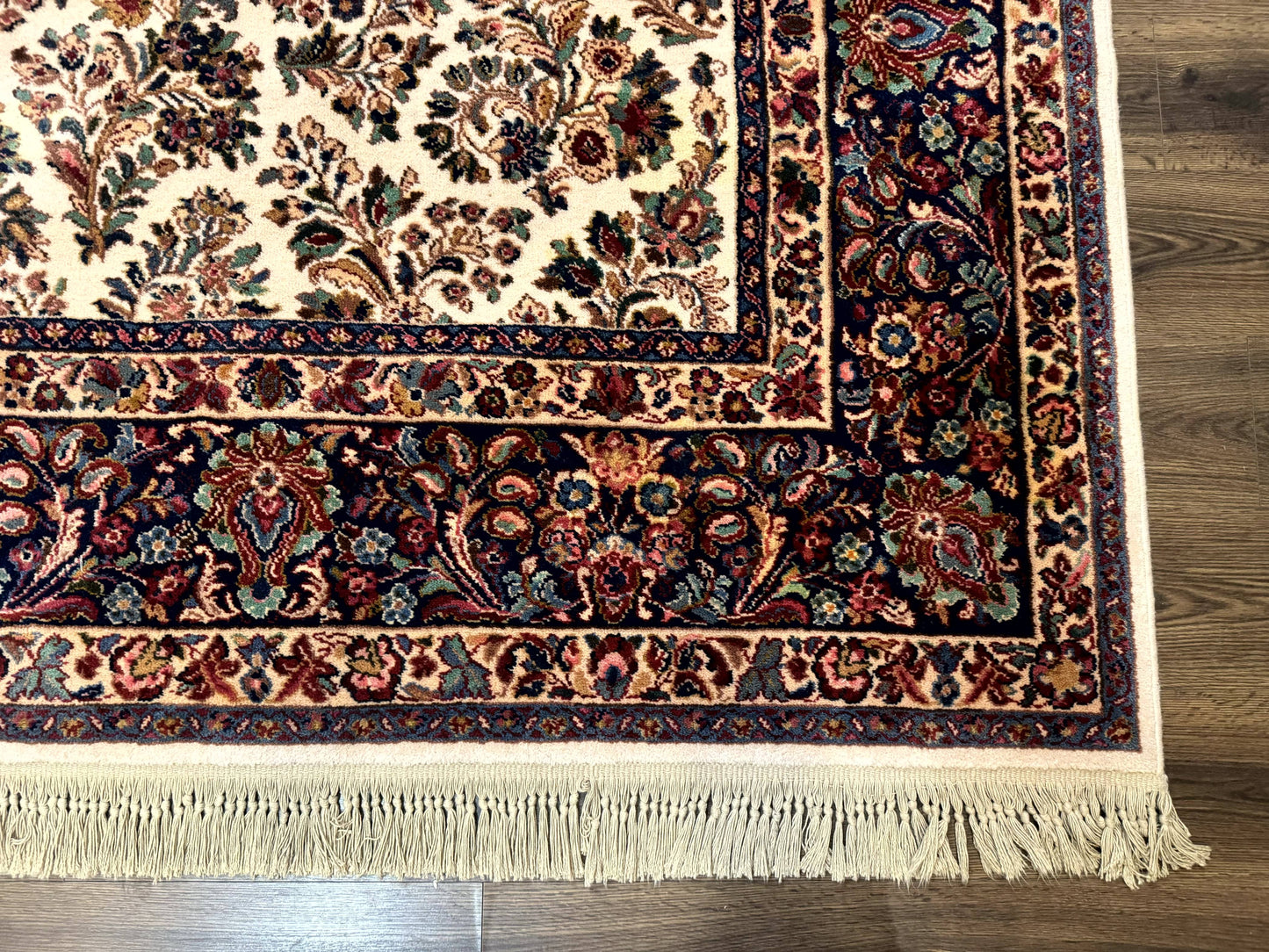 Karastan Rug Ivory Sarouk Wool Area Rug 8.8 X 10.6 Vintage Discontinued 700 Series