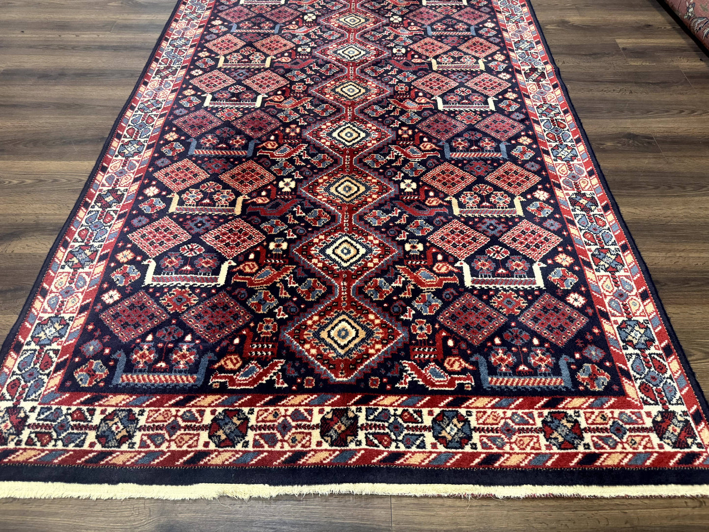 Karastan Rug 5x8, Yuruk Collection #530, Geometric Tribal Wool Pile Vintage Carpet