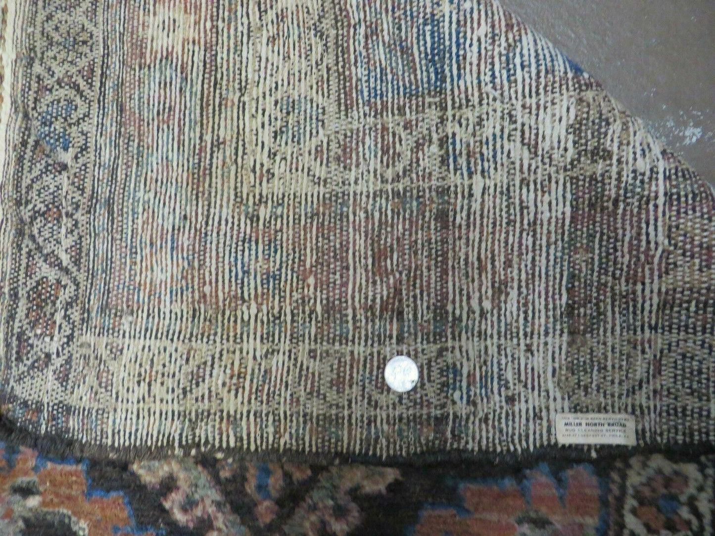 Antique Handmade Wool Rug From India With Floral Oriental Design