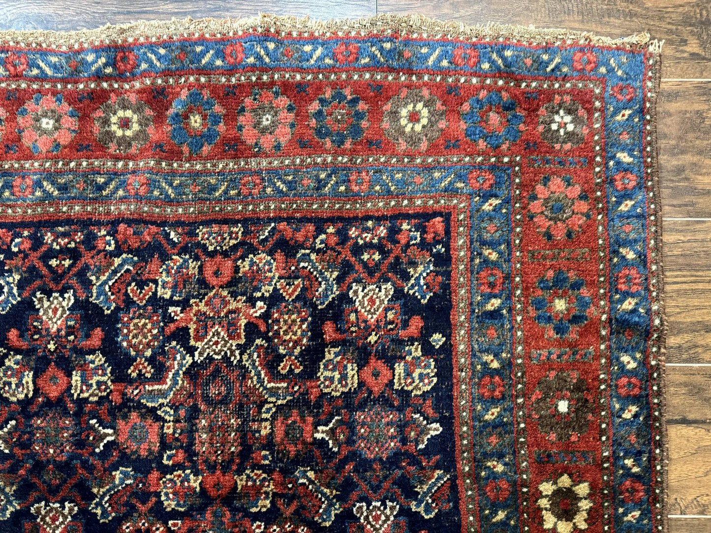 Antique Persian Tribal Rug 4x6, Kurdish Rug