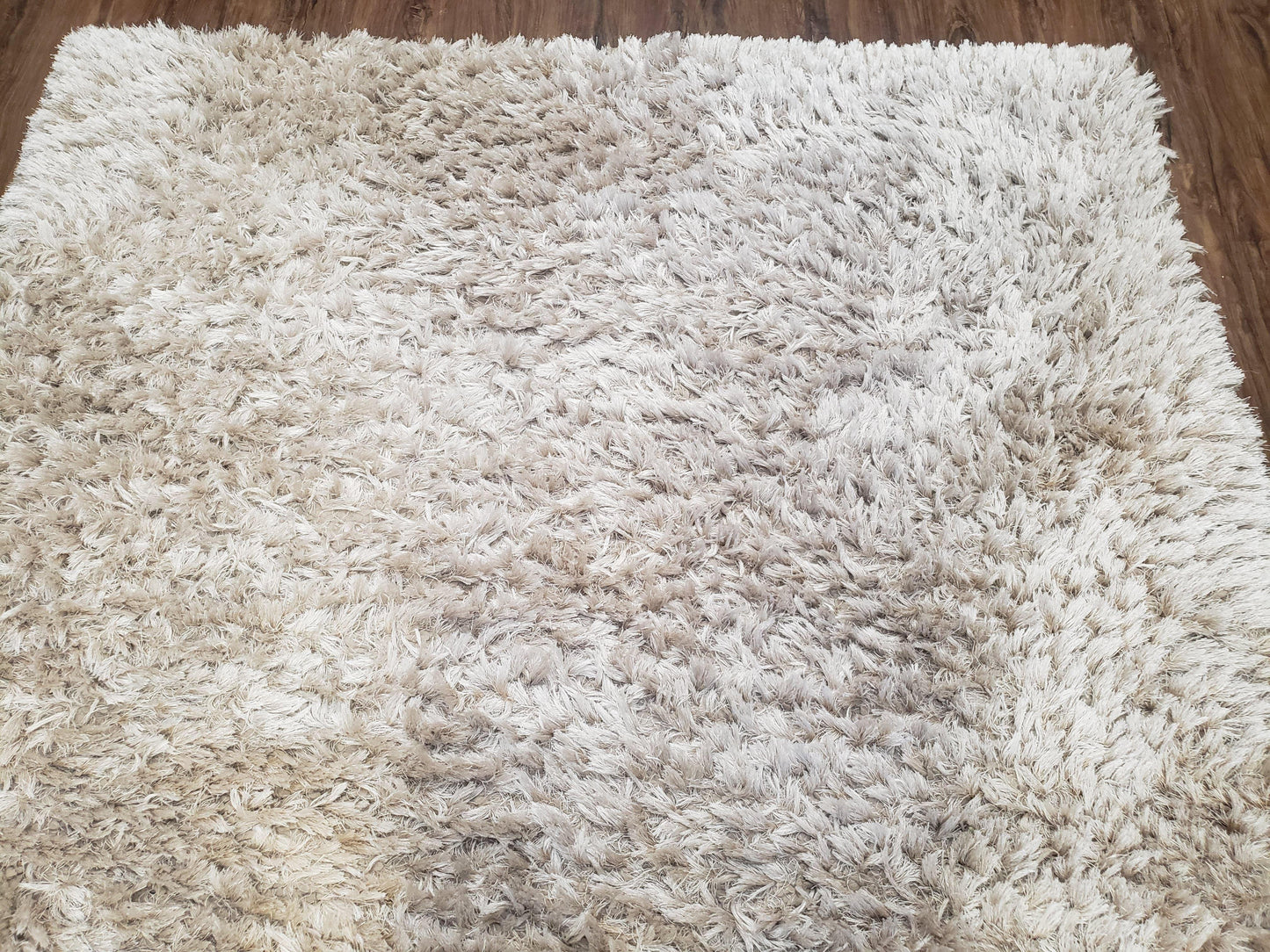 Ivory Shag Rug 6x7, Flokati Carpet, Shaggy Soft Plush Pile Area Rug, Modern Contemporary