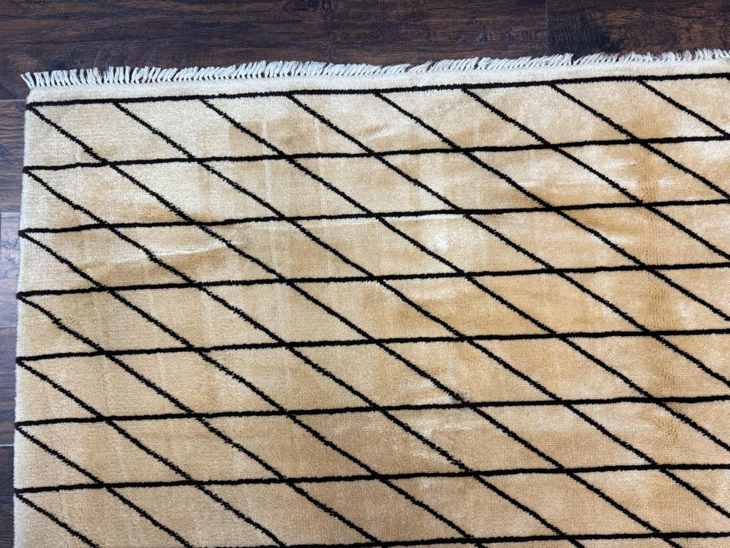 German Wool Rug 7x10 Hand Knotted Contemporary Area Carpet