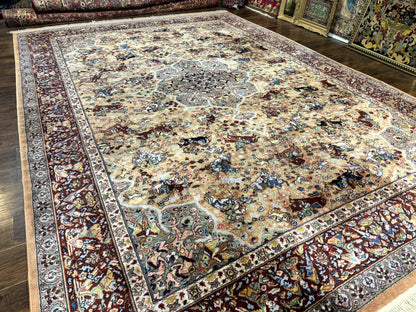 Karastan Rug 10x14 - Persian Hunting  #723 - Wool Pile, Vintage