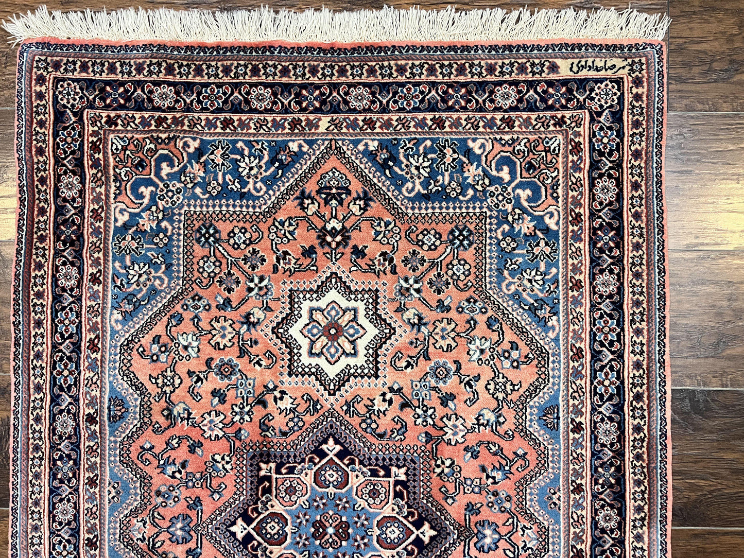 Persian Shiraz Rug 3x5 Hand Knotted Wool Vintage Carpet Geometric Tribal Design