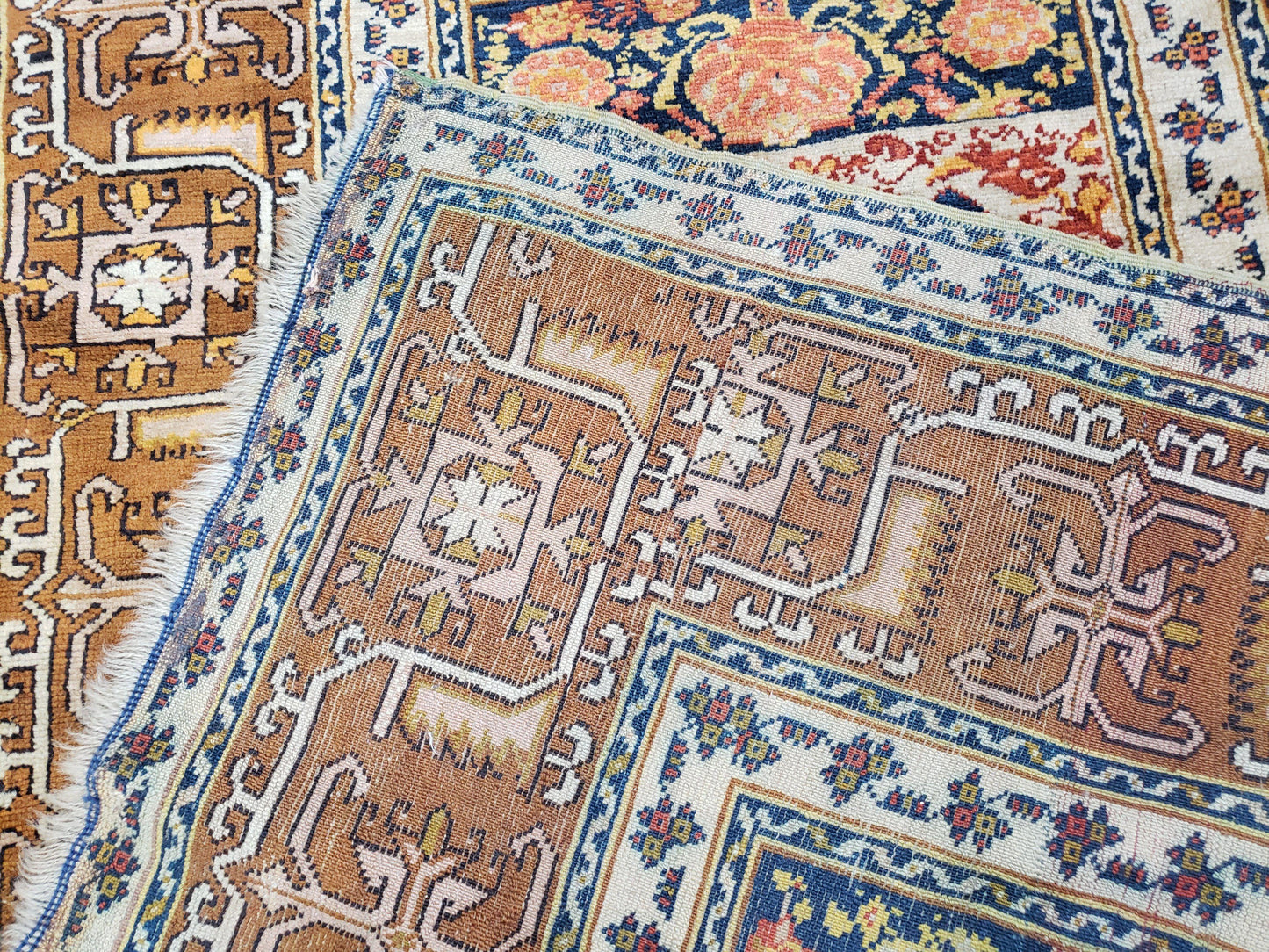 Ghiordes Prayer Rug Antique Turkish Anatolian Twin Mihrabs Collectible Oriental Rug