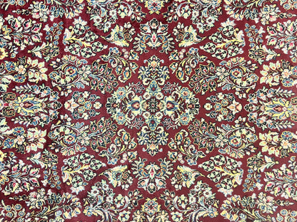 Karastan Rug 9x12 Red Sarouk #785, Wool Karastan Carpet, Discontinued Vintage, Original 700 Series, Karastan Area Rug