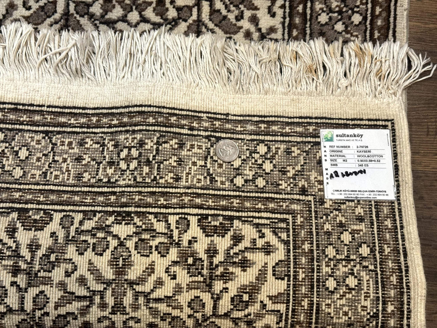 Small Turkish Kayseri Rug 2x3, Allover Pattern