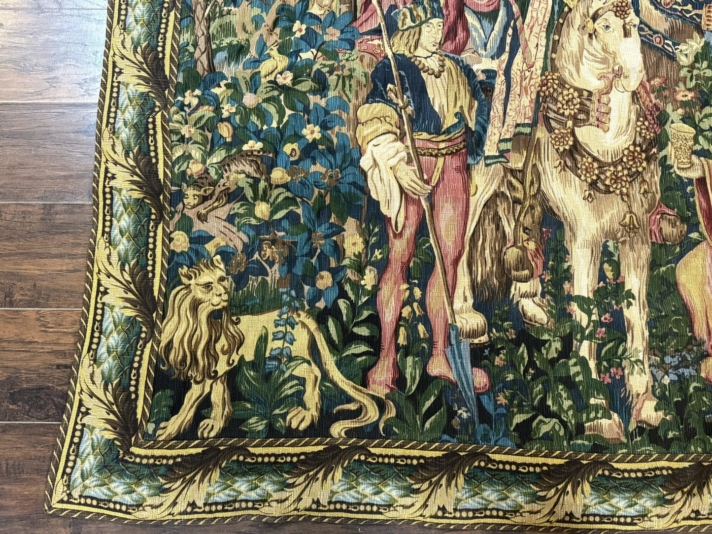 Vintage European Tapestry 5.5 x 8, The Royal Hunt