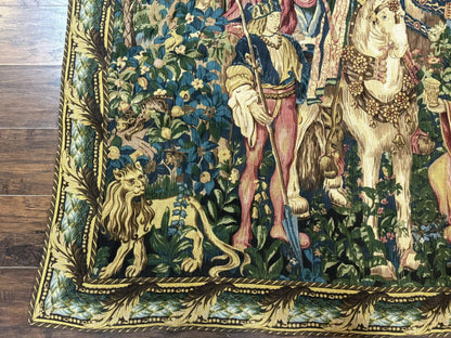 Vintage European Tapestry 5.5 x 8, The Royal Hunt