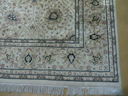 Handmade Wool Rug From Pakistan Oriental Floral 6x9 Vintage Carpet