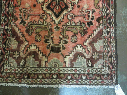 Persian Runner Rug 3.8 x 10, Red, Vintage