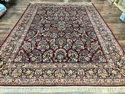 Karastan Rug 9x12 Red Sarouk #785, Wool Karastan Carpet, Discontinued Vintage, Original 700 Series, Karastan Area Rug
