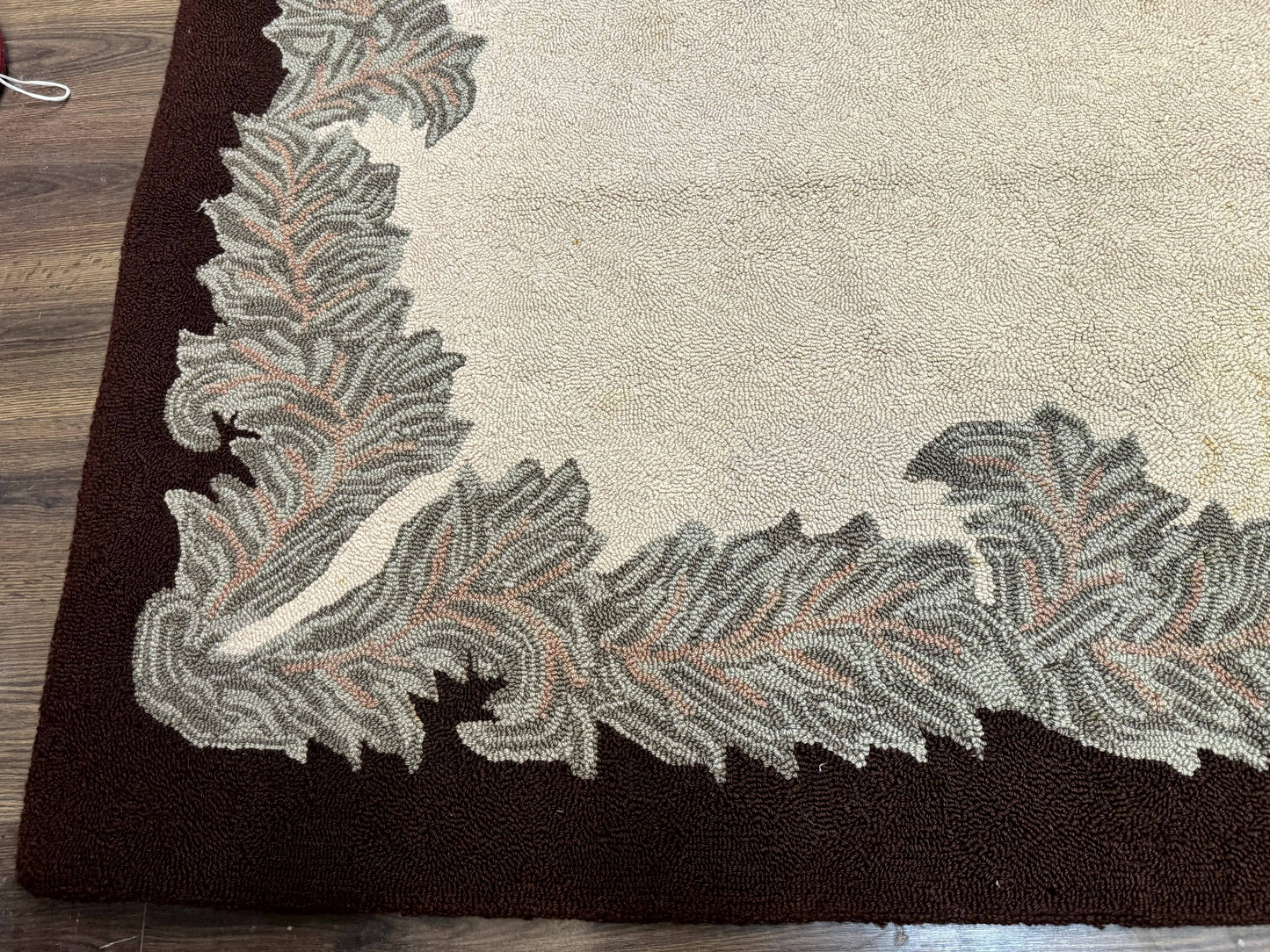 Palace Size American Hooked Rug 11x20 Aubusson Style Ivory