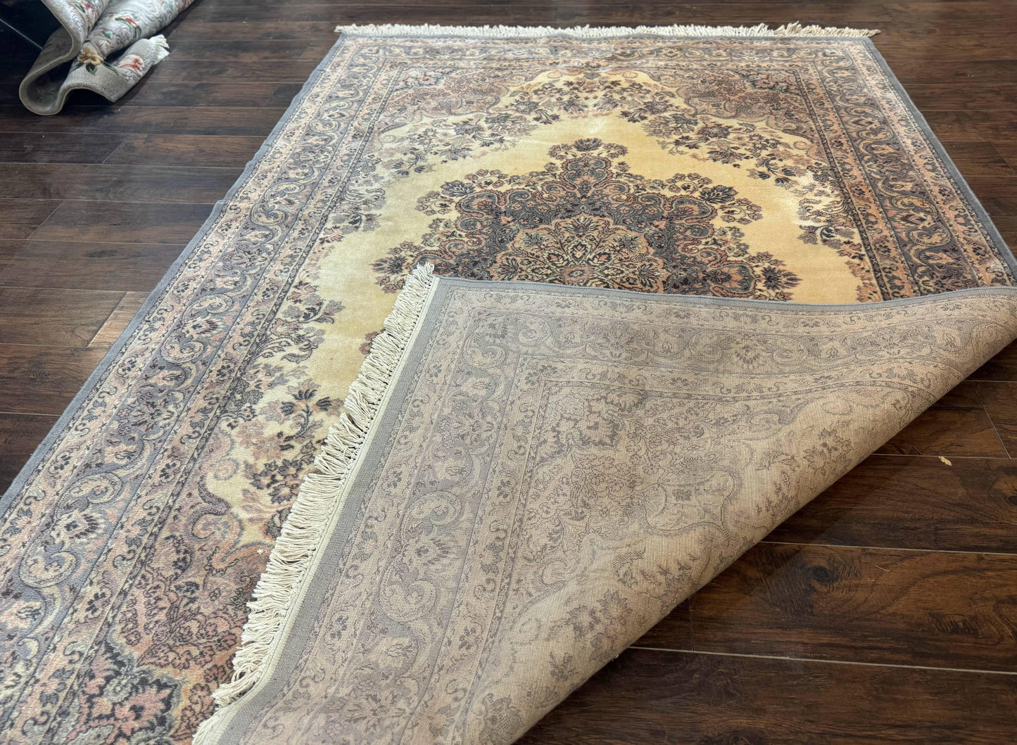 Belgium Power Loomed Wool Rug 6.9 X 9.6 Vintage Oriental Carpet