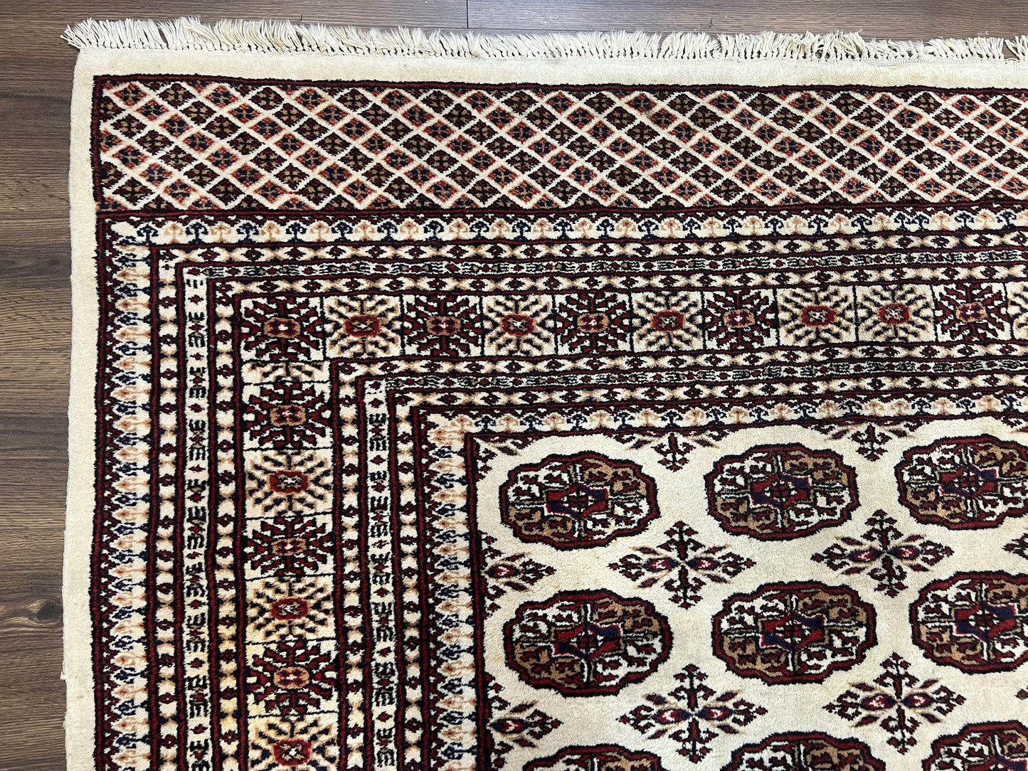 Pakistani Turkoman Rug 6x9 Hand Knotted Wool Oriental Carpet Yamud Bohemian Bokhara Rug