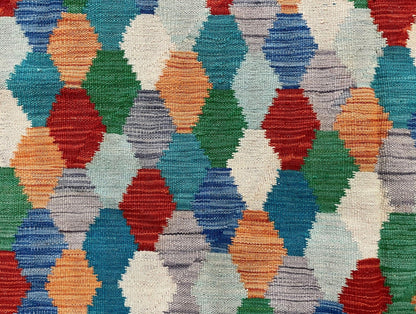 Colorful Chobi Kilim Rug 6x9 Handmade Wool Area Rug For Playrooms