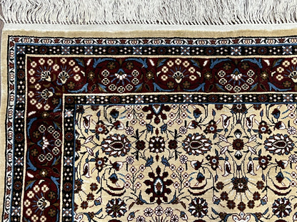 Sino Persian Silk Rug 3x5 Handmade Vintage Silk Carpet With Allover Motif