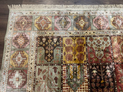 Panel Design Rug 8 x 10.6, Oriental Carpet, Belgium Power Loomed Rug