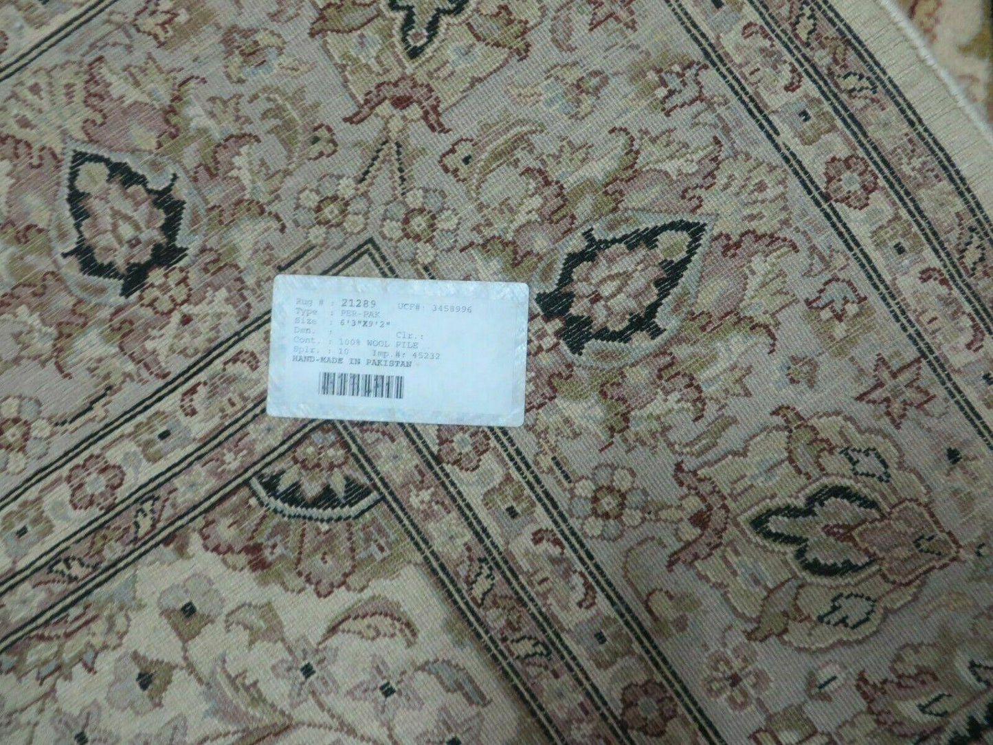 Handmade Wool Rug From Pakistan Oriental Floral 6x9 Vintage Carpet