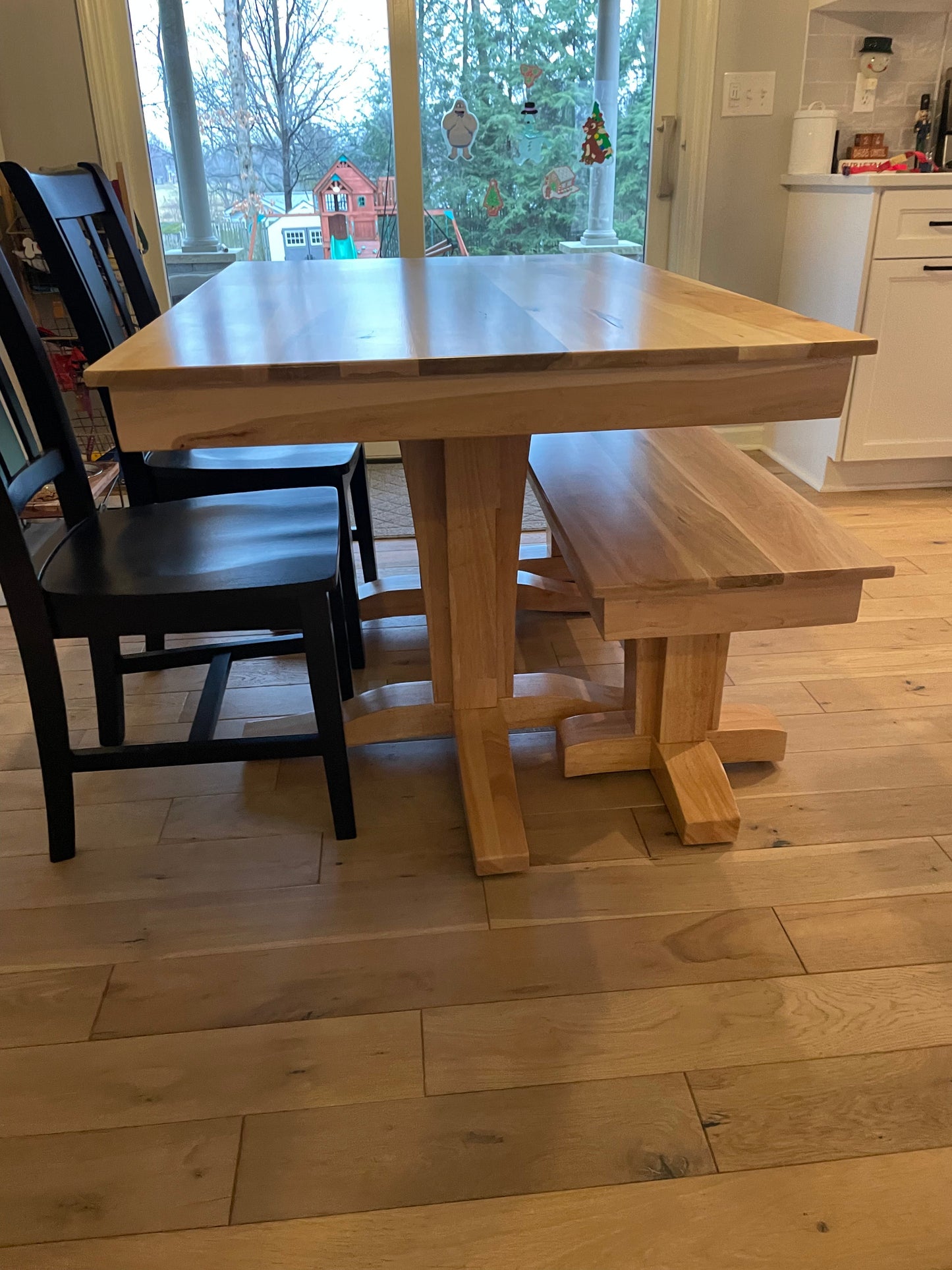 Solid Wood Dining Table Terresa Style Custom Made In Maple Or Oak