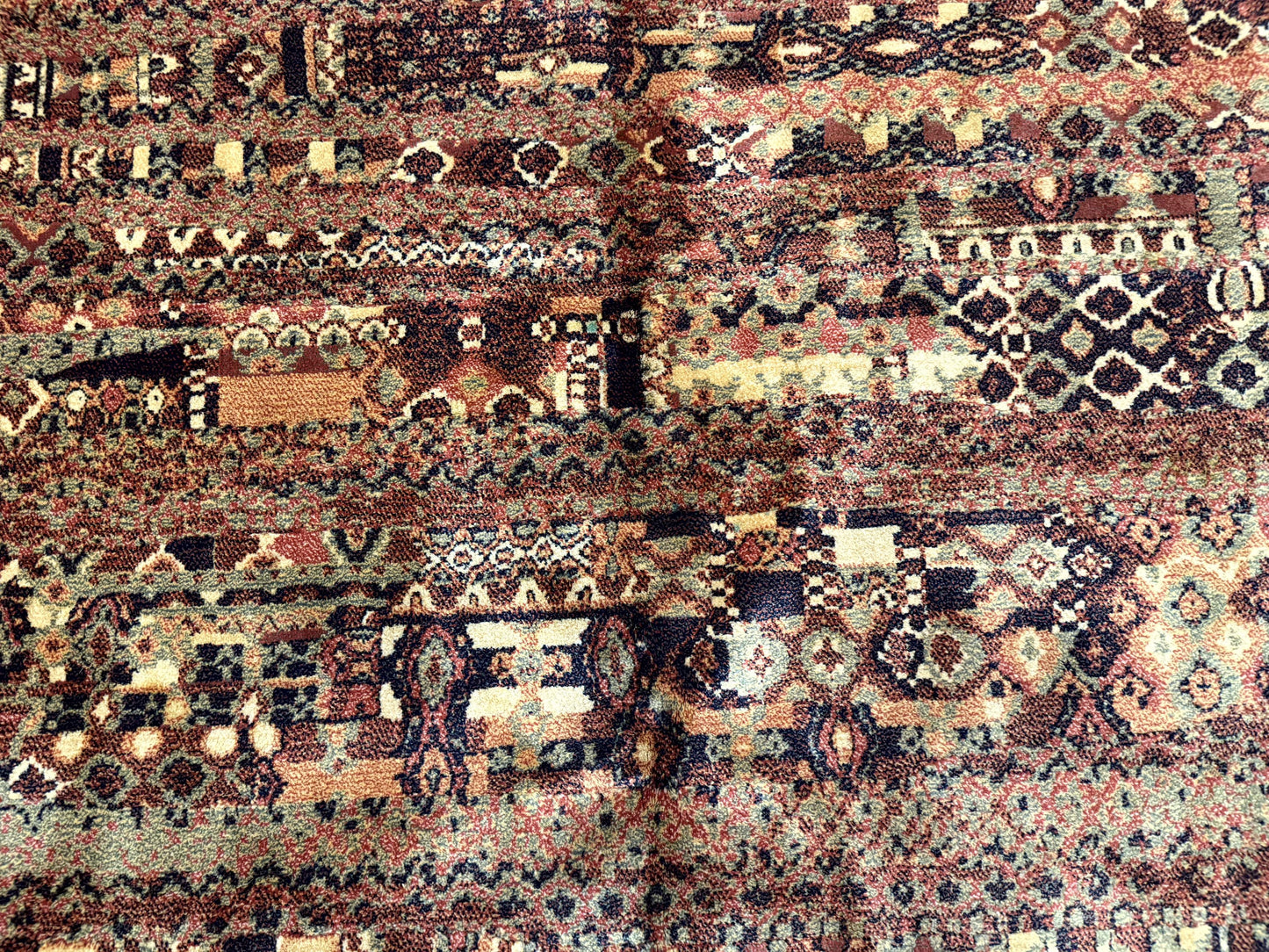 Wool Contemporary Area Rug Brown Belgium Power Loomed 8x11 Couristan