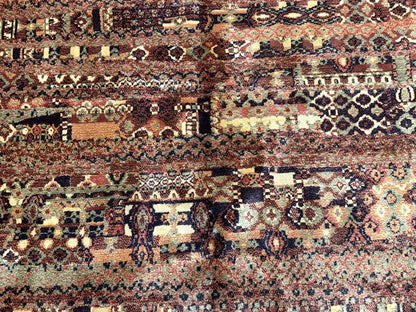 Wool Contemporary Area Rug Brown Belgium Power Loomed 8x11 Couristan