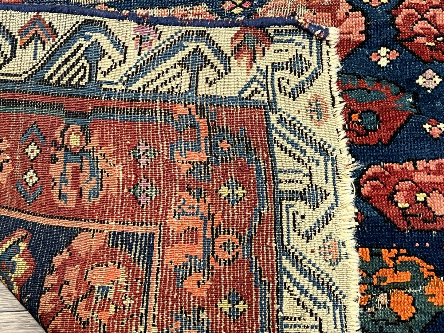 Seychour Rug 4x7 Hand Knotted Wool Antique Caucasian Carpet