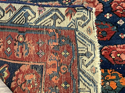 Seychour Rug 4x7 Hand Knotted Wool Antique Caucasian Carpet