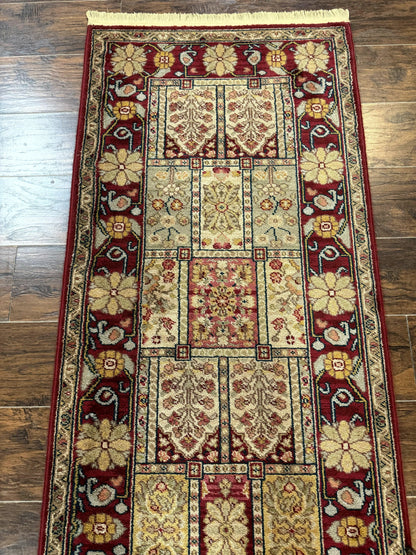Karastan Runner Rug 2.6 x 8.6, Antique Legends Bakhtiari 2200, Vintage Wool Karastan Runner Rug, Panel Design
