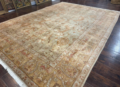 Turkish Oushak Rug Hand Knotted Wool Vintage Area Rug 8x11.6