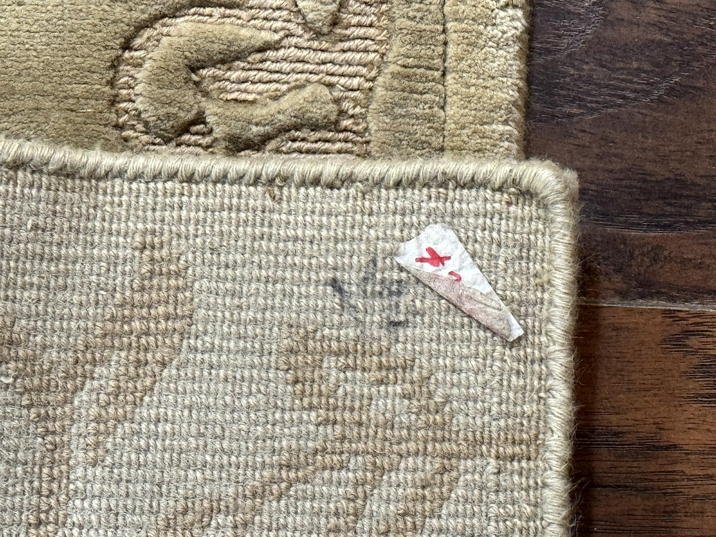 Tibetan Rug Modern 3.7 by 5.5 Hand Knotted Wool Silk Highlights