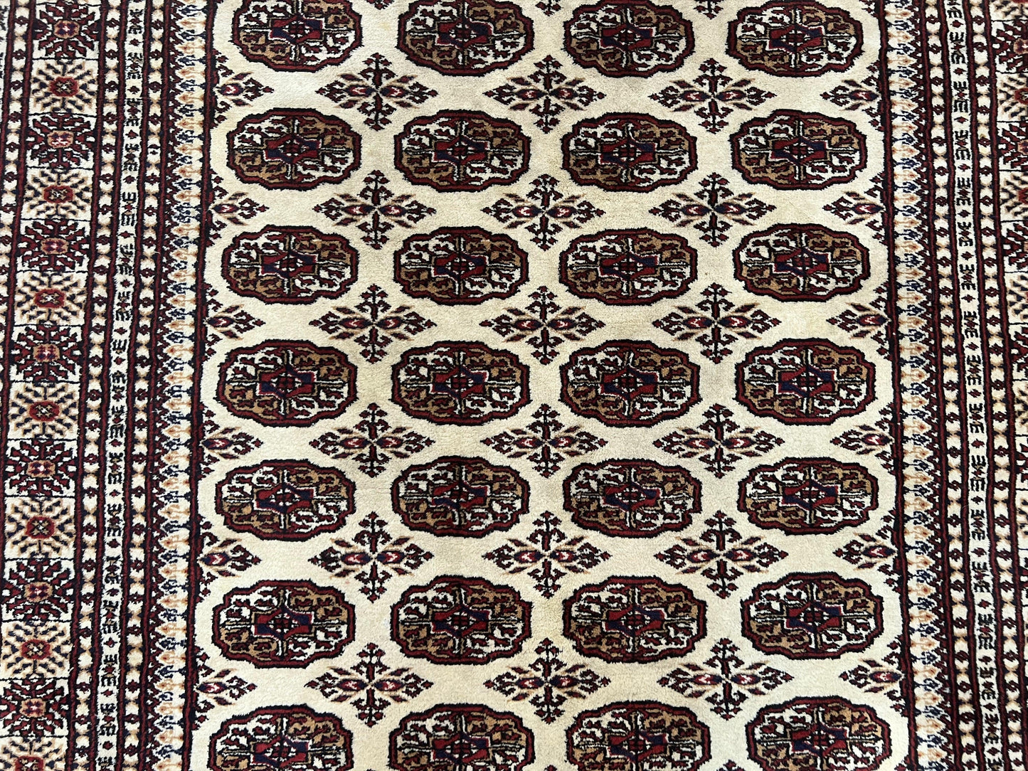 Pakistani Turkoman Rug 6x9 Hand Knotted Wool Oriental Carpet Yamud Bohemian Bokhara Rug