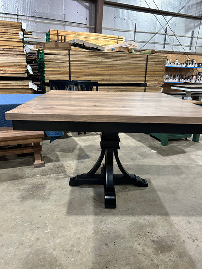 Aspen Pedestal Square Dining Table With Kiln Maple Top Custom Built To Order