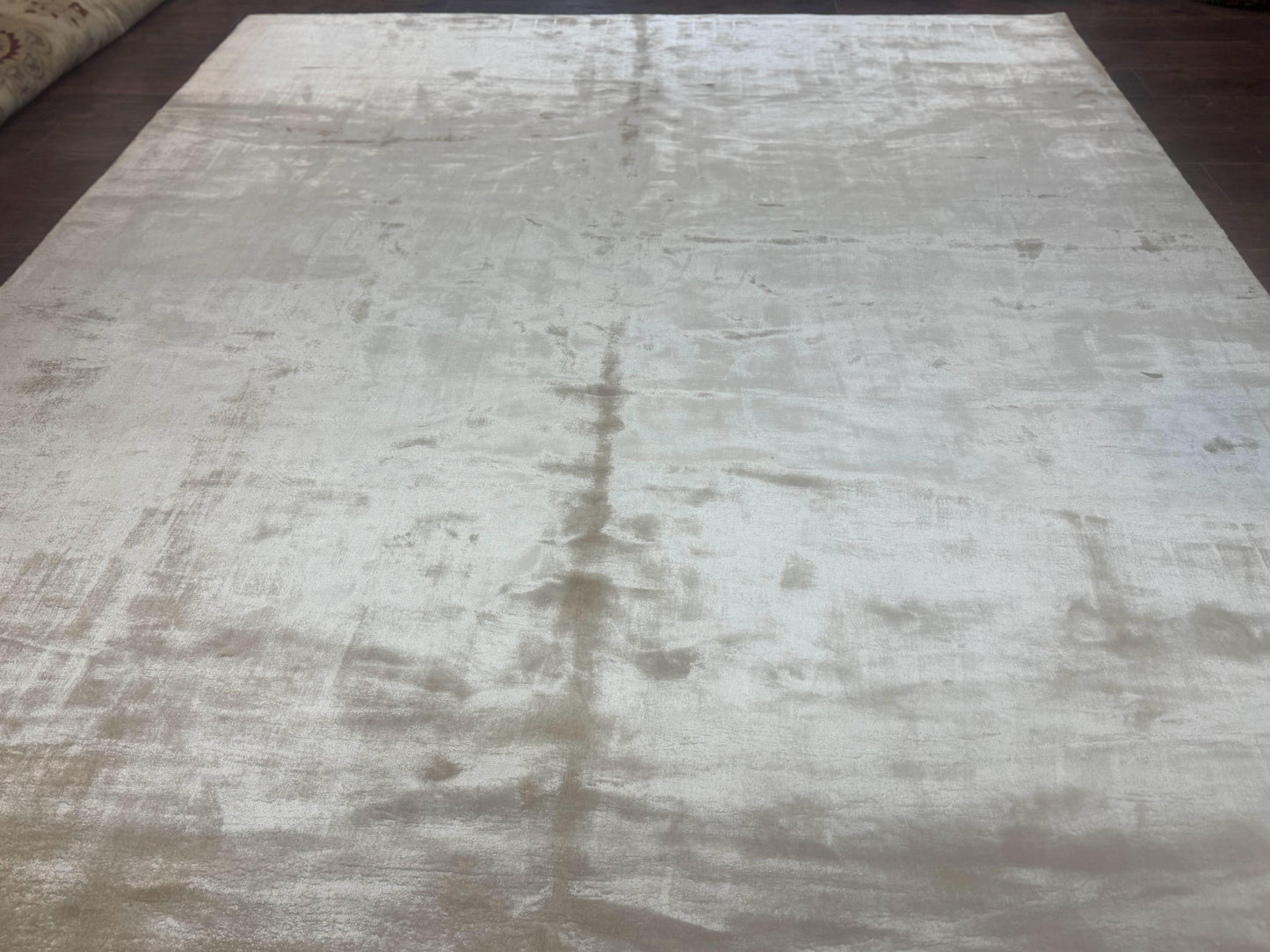 Silk Tibetan Rug 9x11 Hand Knotted Handmade Area Rug Modern Contemporary Carpet