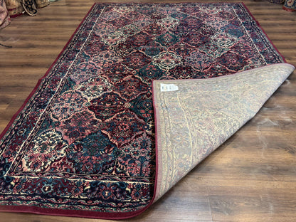 Multicolor Panel Kirman Rug 8x11